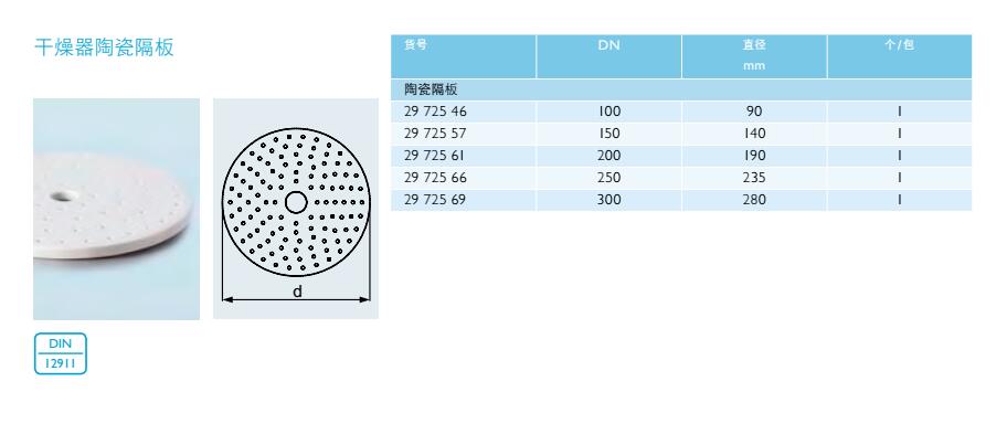 干燥器陶瓷隔板,肖特,2972561