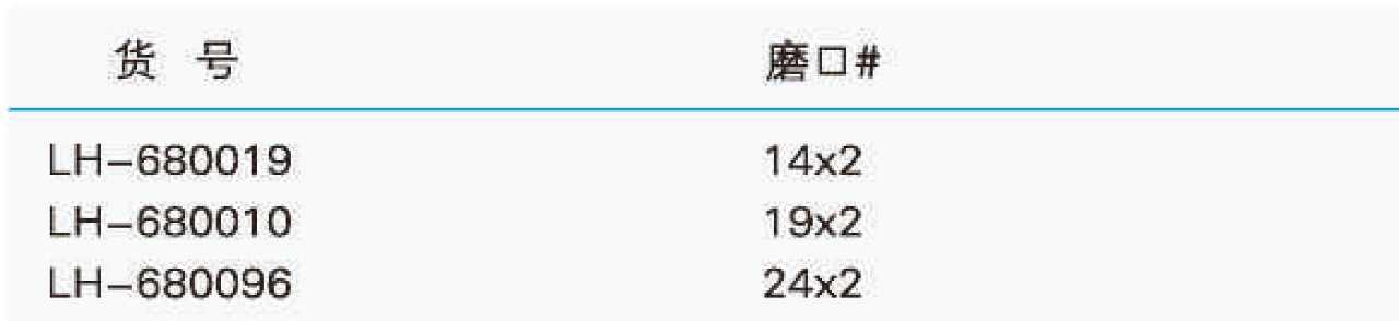 进样连接头,联华,LH-680019 磨口#14×2