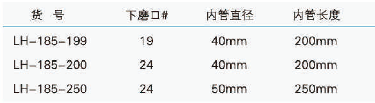 杜瓦瓶类型冷凝器,联华,LH-185-200 下磨口24
