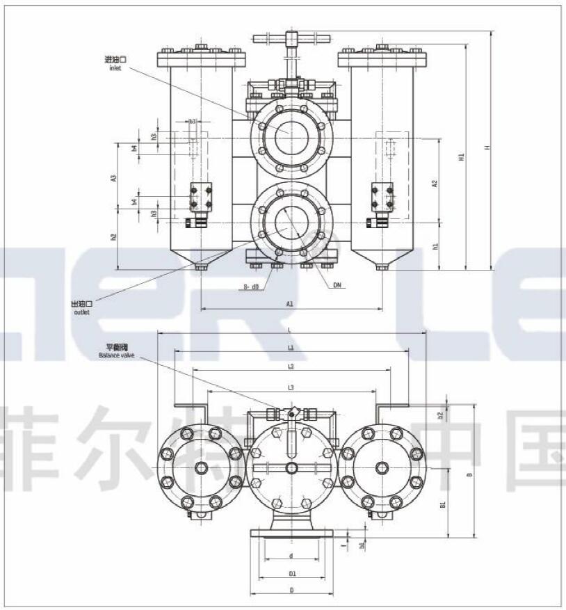 SDRLF大流量双筒回油过滤器,利菲尔特,SDRLF-A1300×*P