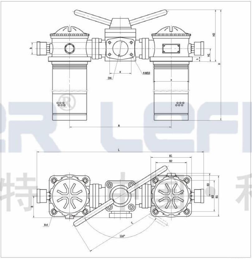 SDRLF大流量双筒回油过滤器,利菲尔特,SDRLF-A1300×*P