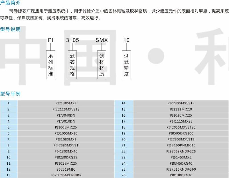 MAHLE(玛勒)滤芯,利菲尔特,PI1015MIC25