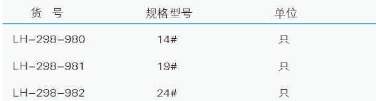 螺口翻口塞,联华,24# LH-298-982