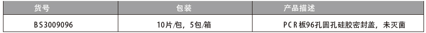 PCR板96孔圆孔硅胶密封盖,百赛生物,BS3009096 10片/包