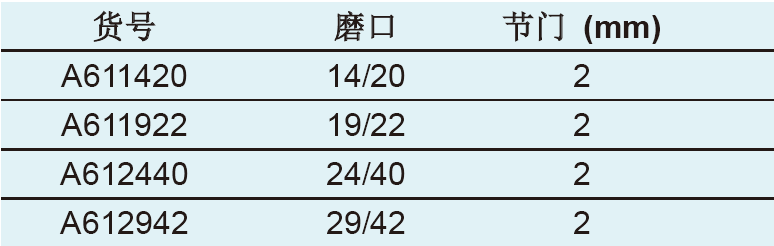 直型抽气接头（玻璃节门）,欣维尔,A612942