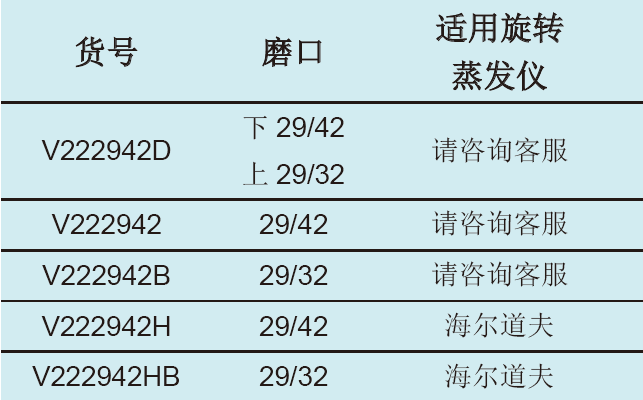 旋转蒸发仪轴,欣维尔,V222942HB