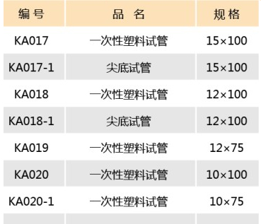 一次性塑料试管,江苏康捷,KA017 100只/包