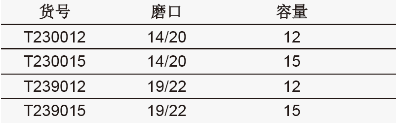 带刻度蒸馏接收管,欣维尔,T230012