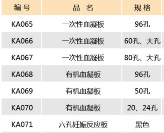 血凝板,江苏康捷,KA68 96孔有机  2只/包