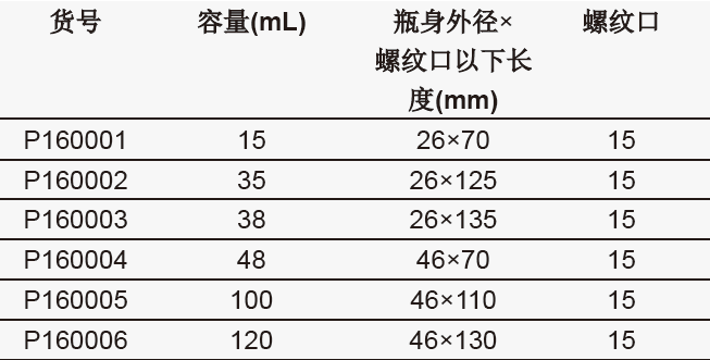 厚壁耐压瓶,欣维尔,P160006