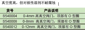 高真空阀,欣维尔,S540012