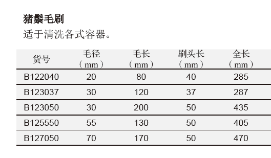 猪鬃毛刷,欣维尔,B122040