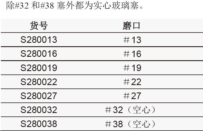 实心玻璃塞,欣维尔,S280013