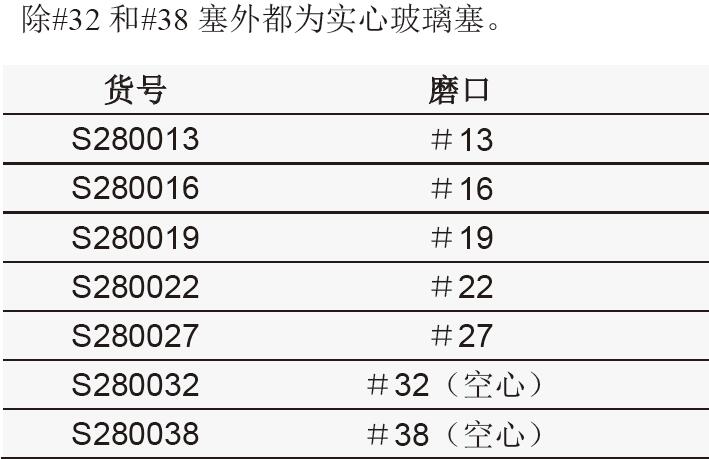 实心玻璃塞,欣维尔,S280032 ＃32（空心）