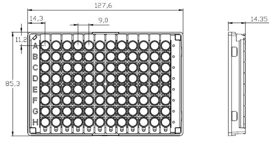 96孔可拆培养板,洁特生物,TCP001896 1块/包 未表面处理