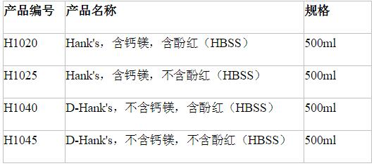 Hanks，含钙镁，不含酚红（HBSS）,索莱宝,H1025-500ml