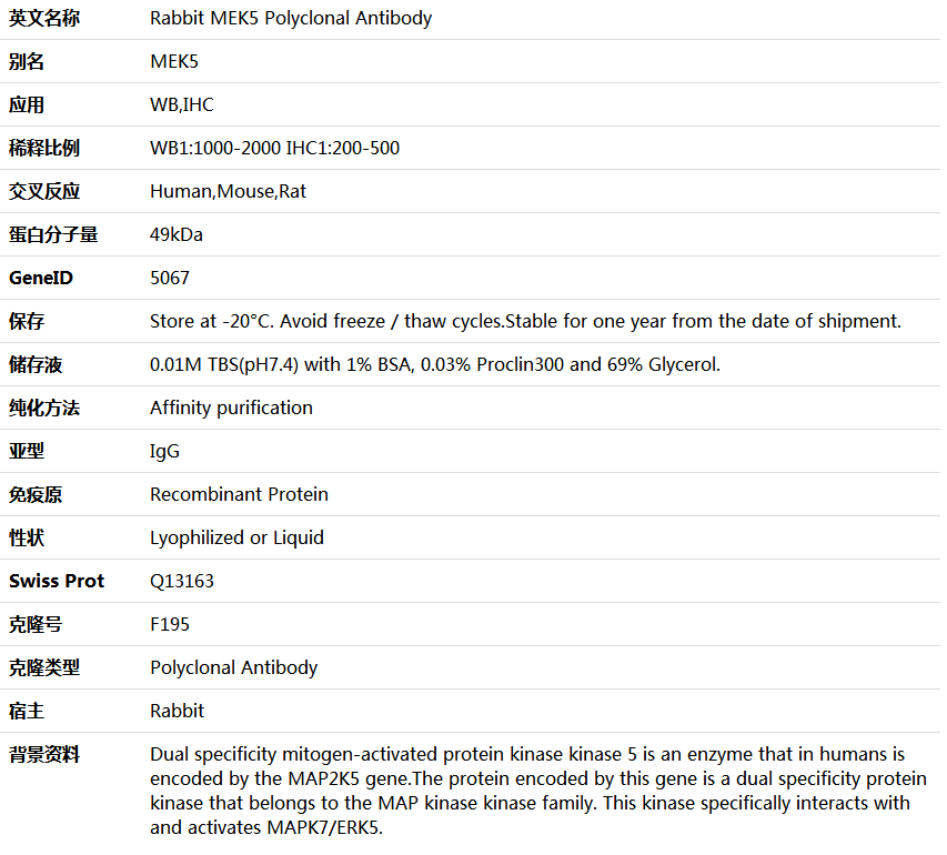 MEK5 Antibody,索莱宝,K000503P-100ul