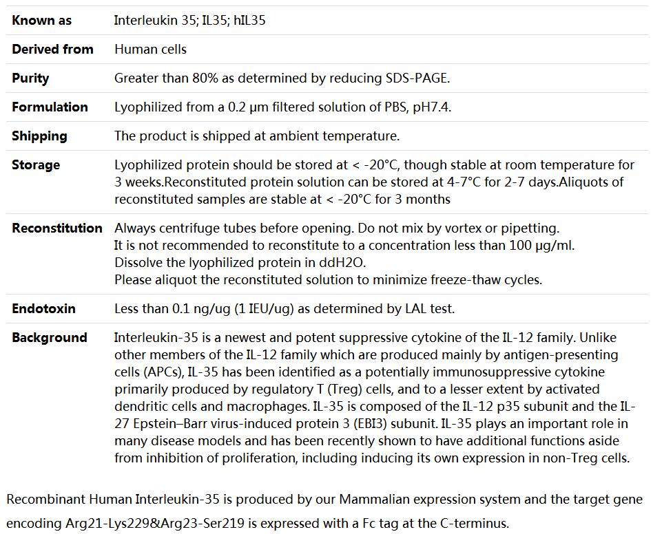 Recombinant Human Interleukin-35/IL-35,索莱宝,P00221-1mg