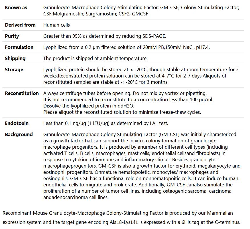Recombinant Mouse GM-CSF,索莱宝,P00184-1mg