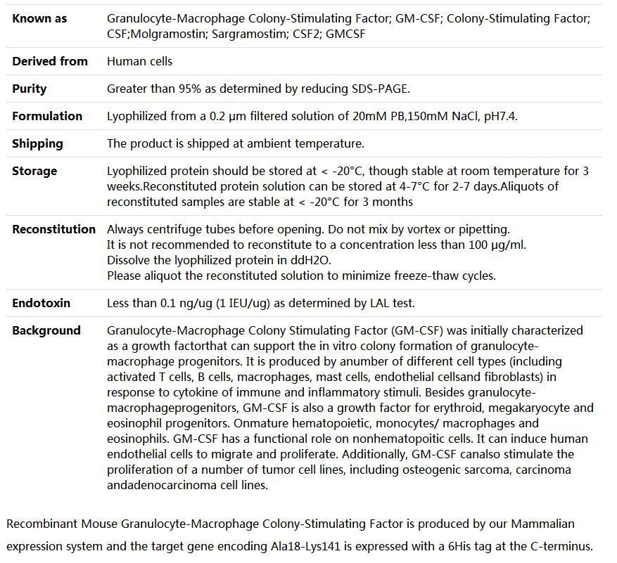 Recombinant Mouse GM-CSF,索莱宝,P00184-50ug