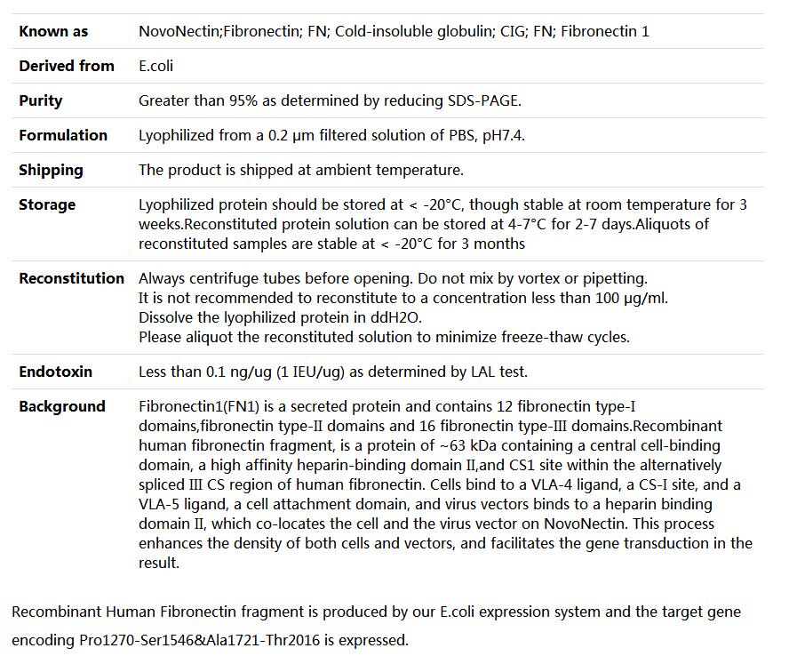 Recombinant Human Fibronectin/FN,索莱宝,P00167-50ug