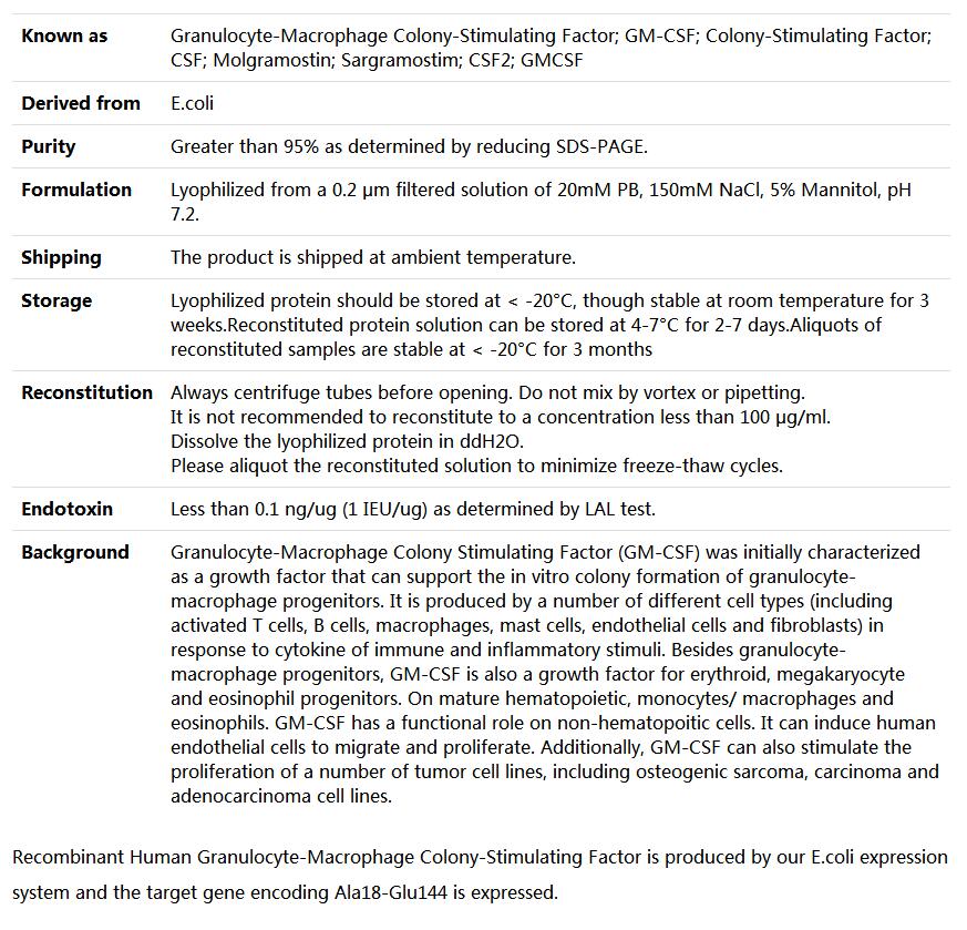 Recombinant Human GM-CSF,索莱宝,P00036-50ug