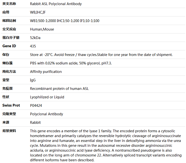 ASL Antibody,索莱宝,K004457P-50ul