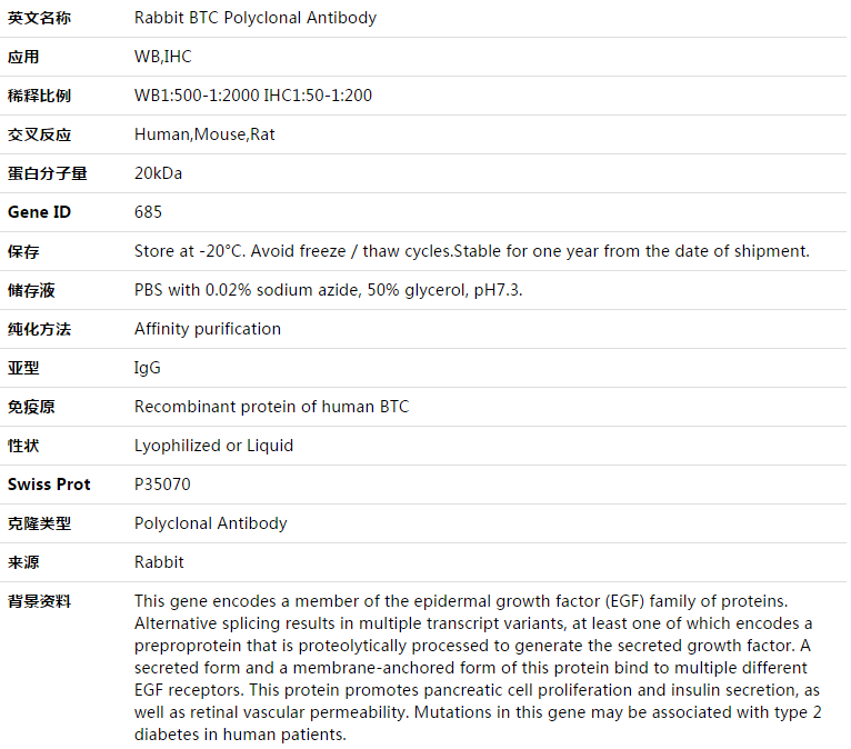 BTC Antibody,索莱宝,K003441P-100ul