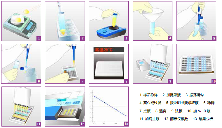 T-2毒素ELISA检测试剂盒（20min）,华安麦科,1μg/kg，48T HEM1348